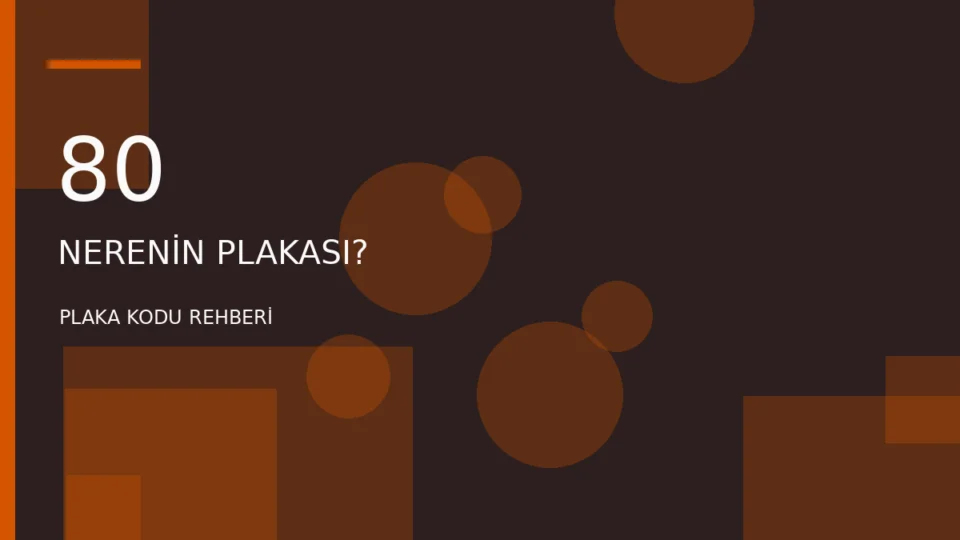 80 nerenin plakası? Osmaniye plaka kodu